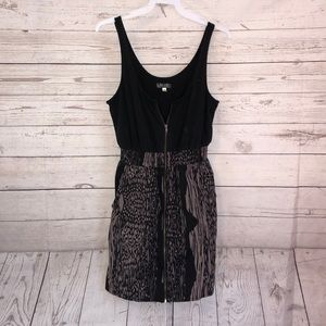 Black and print dress